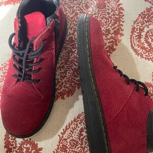 Dr. Martens Red Ankle Boots
